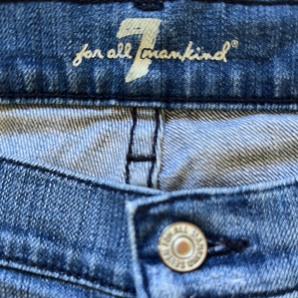 7 for all mankind Distressed Denim Shorts - Picture 4 of 8
